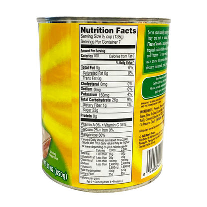Back graphic image of Del Monte Fiesta Fruit Cocktail In Heavy Syrup 30oz