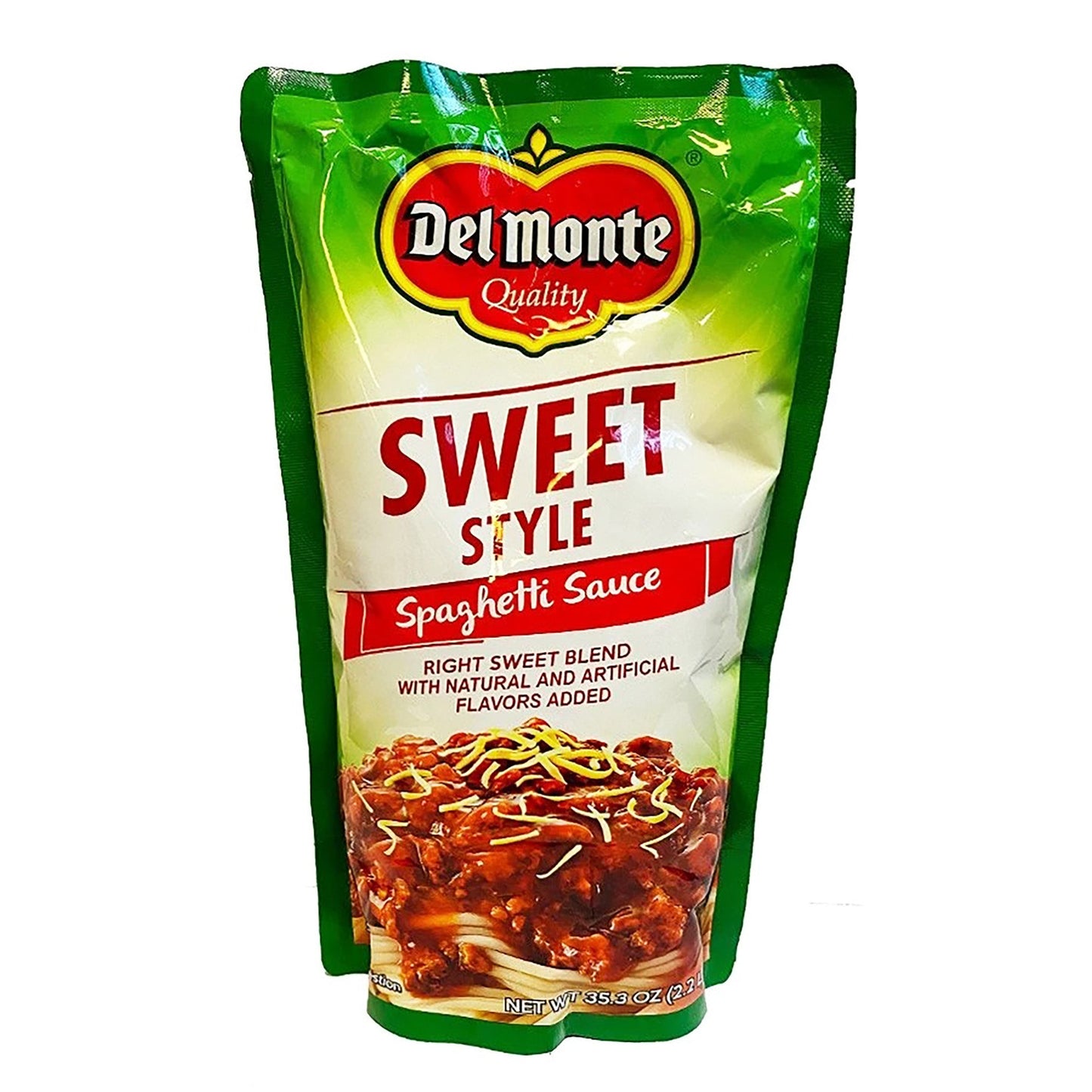 Front graphic image of Del Monte Spaghetti Sauce - Sweet Style 35.2oz