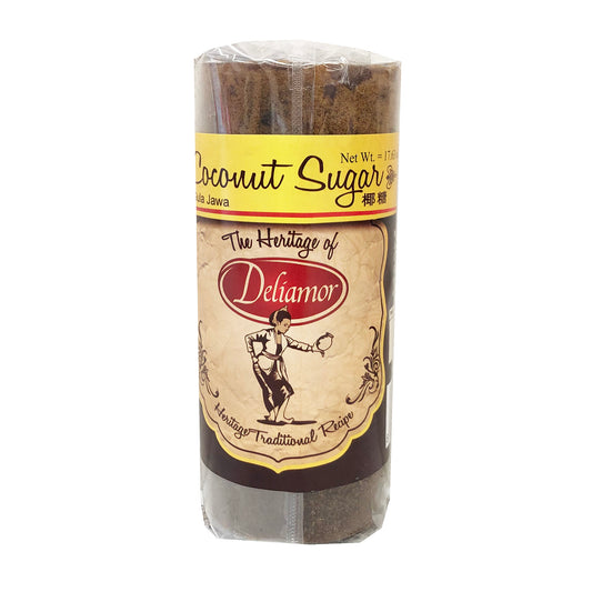 Front graphic image of Deliamor Coconut Sugar 17.63oz