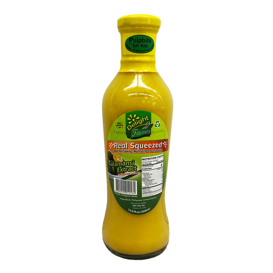 Front graphic image of Delight Calamansi Extract 16.9oz (500ml)