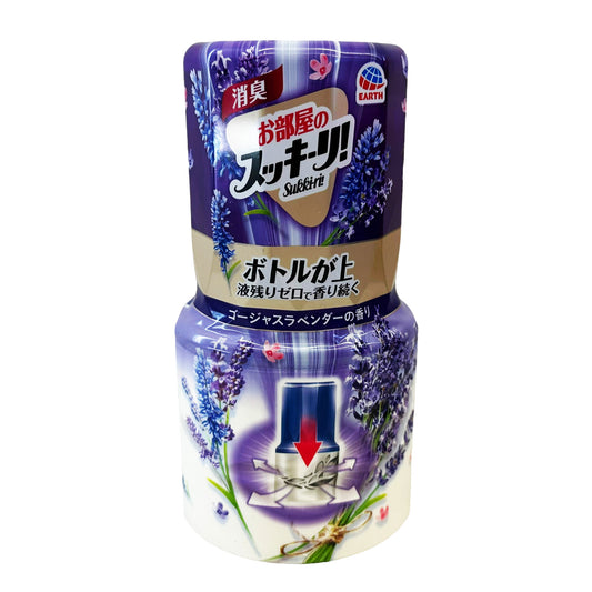 Front graphic image of Earth Sukki-ri Air Freshener For Room - Gorgeous Lavender 13.5oz (400ml)