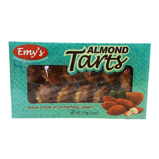 Front graphic image of Emy's Almond Tarts 5.99oz (170g)