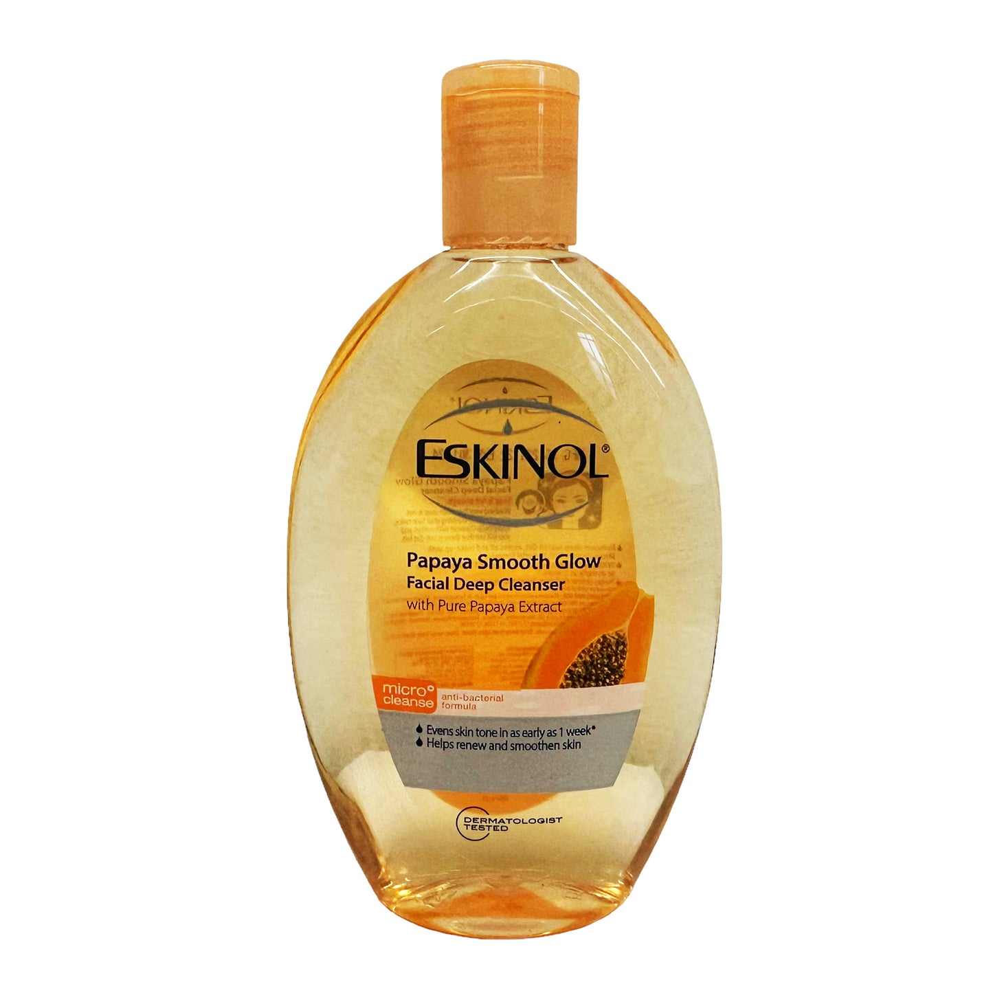 Front graphic image of Eskinol Classic Papaya Smooth Glow Deep Cleanser with Pure Papaya Extract 7.6oz