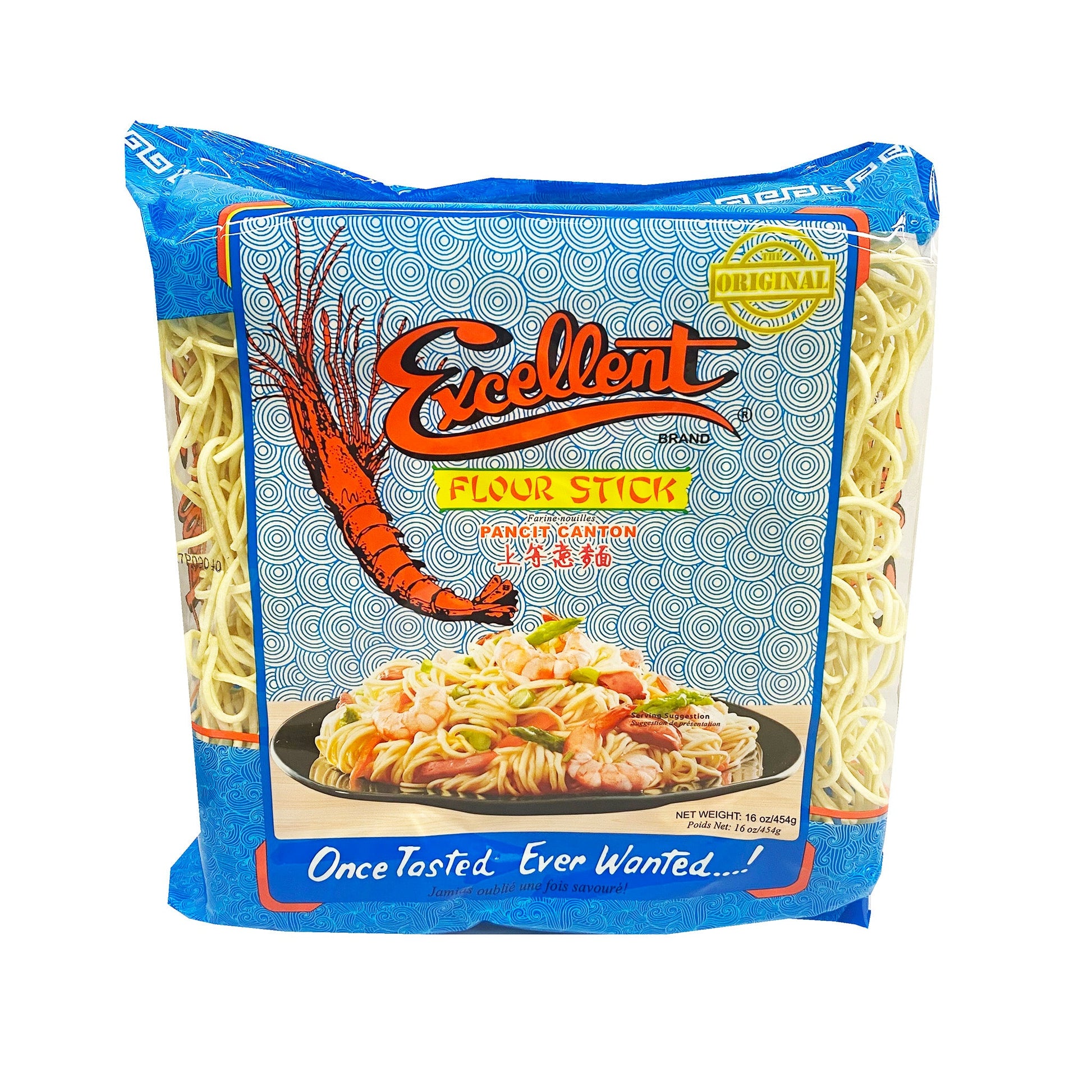 Front graphic image of Excellent Flour Stick Noodle - Pancit Canton 16oz