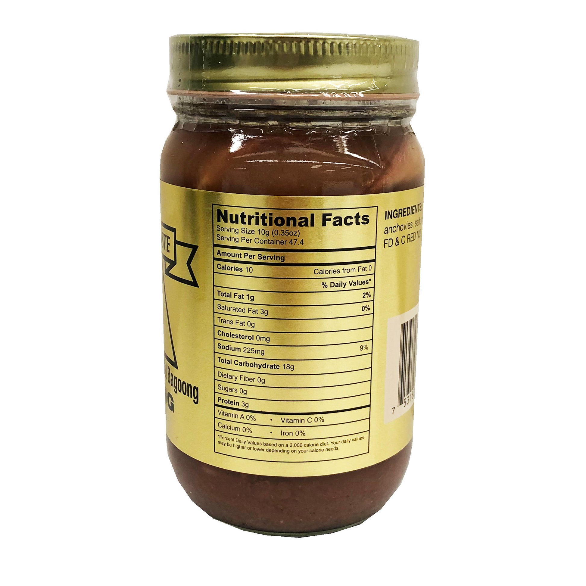 Back graphic image of Finest Taste Pangasinan's Special Bagoong Tirong 16oz