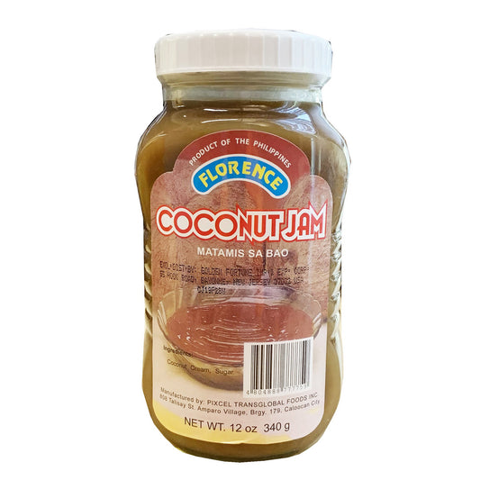 Front graphic image of Florence Coconut Jam - Matamis Sa Bao 12oz