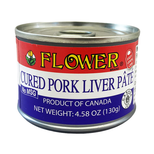 Front graphic image of Flower Brand Cured Pork Liver Pate 4.58oz (130g)