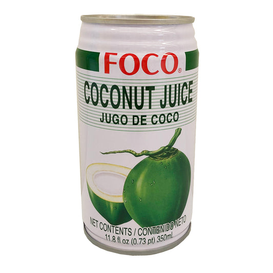 Front graphic image of Foco Coconut Juice 11.8oz