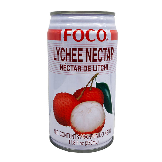 Front graphic image of Foco Lychee Nectar 11.8oz (350ml)
