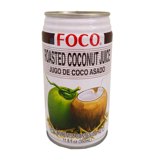 Front graphic image of Foco Roasted Coconut Juice 11.8oz