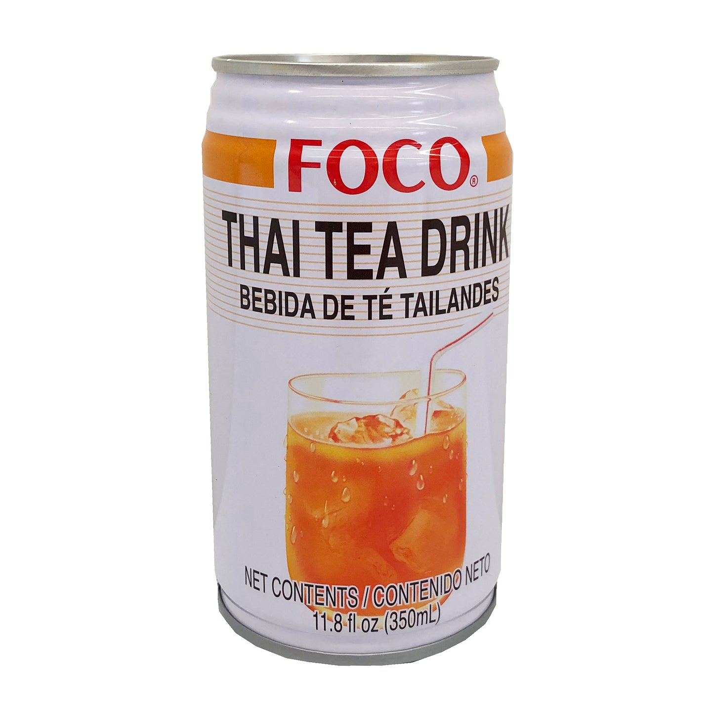 Front graphic image of Foco Thai Tea Drink 11.8oz