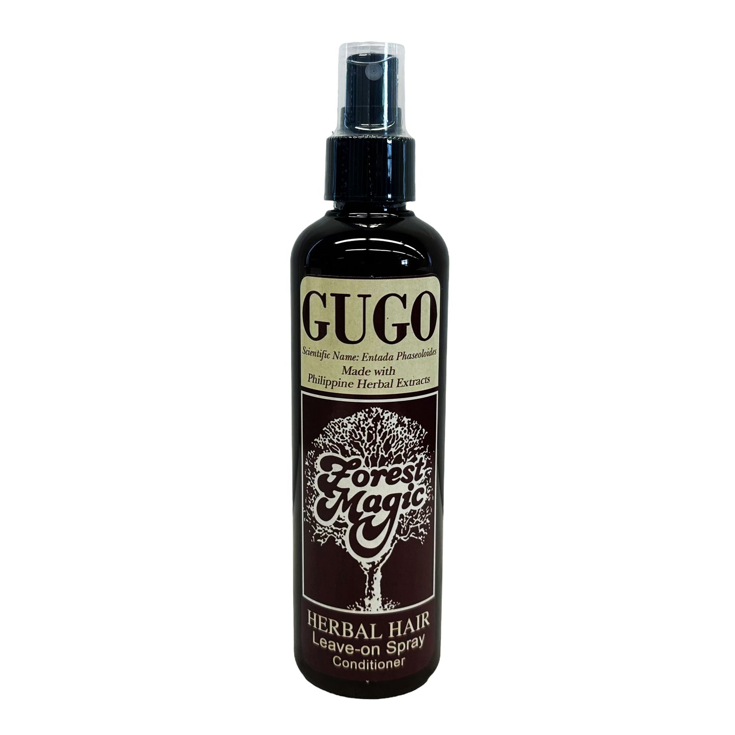Front graphic image of Forest Magic Gugo Herbal Hair Leave-on Spray 8.45oz (250ml)