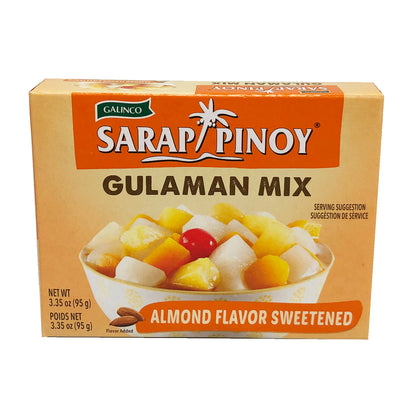 Front graphic image of Galinco Sarap Pinoy Gulaman Mix - Almond Flavor 3.35oz