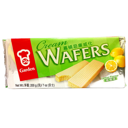 Front graphic image of Garden Cream Wafers - Lemon 7oz