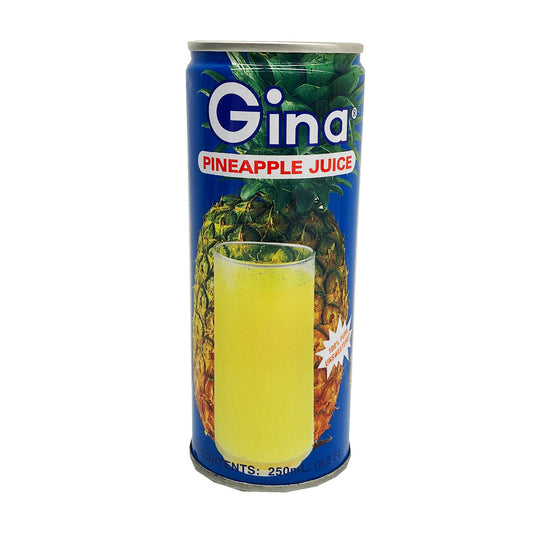 Front graphic image of Gina Juice Drink - Pineapple Flavor 8oz