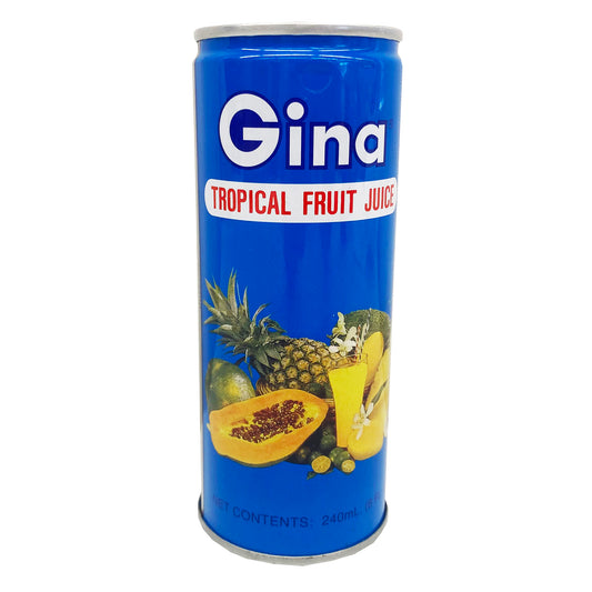 Front graphic image of Gina Juice Drink - Tropical Fruit 8oz
