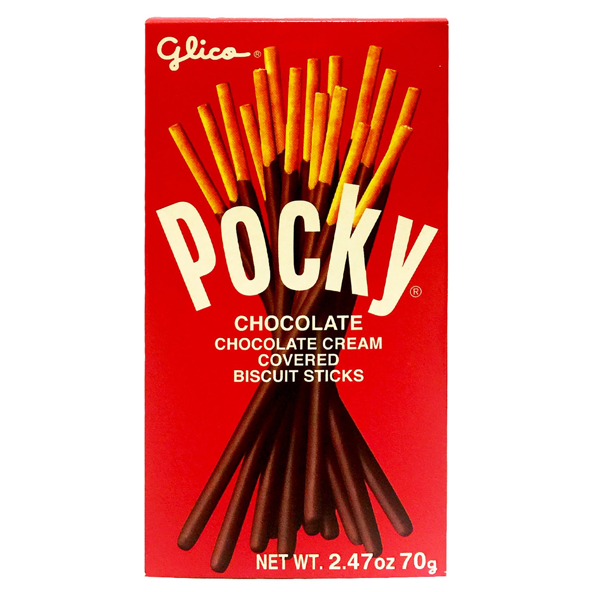 Front graphic image of Glico Pocky Sticks - Chocolate Cream 2.47oz