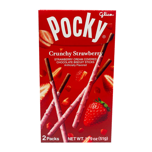 Front graphic image of Glico Pocky Sticks - Strawberry Fruit 1.9oz (55g)