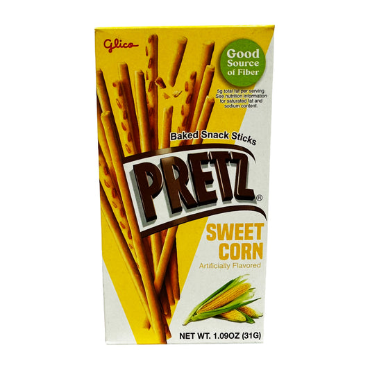 Front graphic image of Glico Pretz Sticks - Sweet Corn 1.09oz (31g)