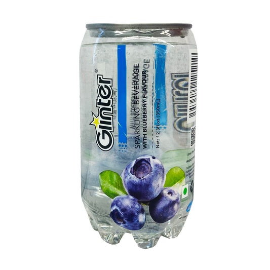 Front graphic image of Glinter Sparkling Water - Blueberry Flavor 12.3oz