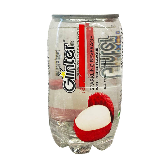 Front graphic image of Glinter Sparkling Water - Lychee Flavor 12.3oz