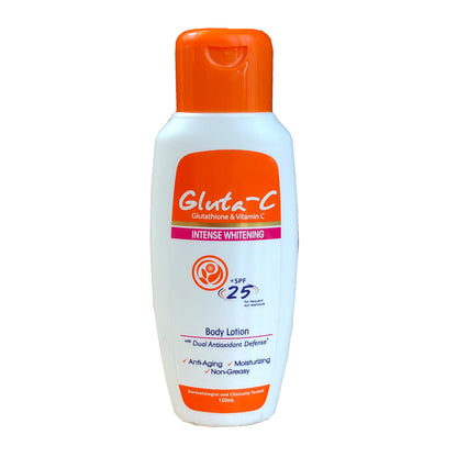 Front graphic view of Gluta-C Intense Whitening Body Lotion SPF 25 5.07oz