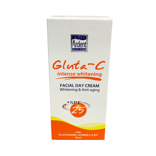 Front graphic view of Gluta-C Intense Whitening Facial Day Cream Whitening & Anti-aging with SPF 25 1.01oz