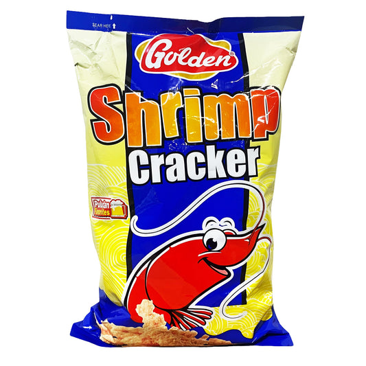 Front graphic image of Golden Shrimp Cracker 7oz