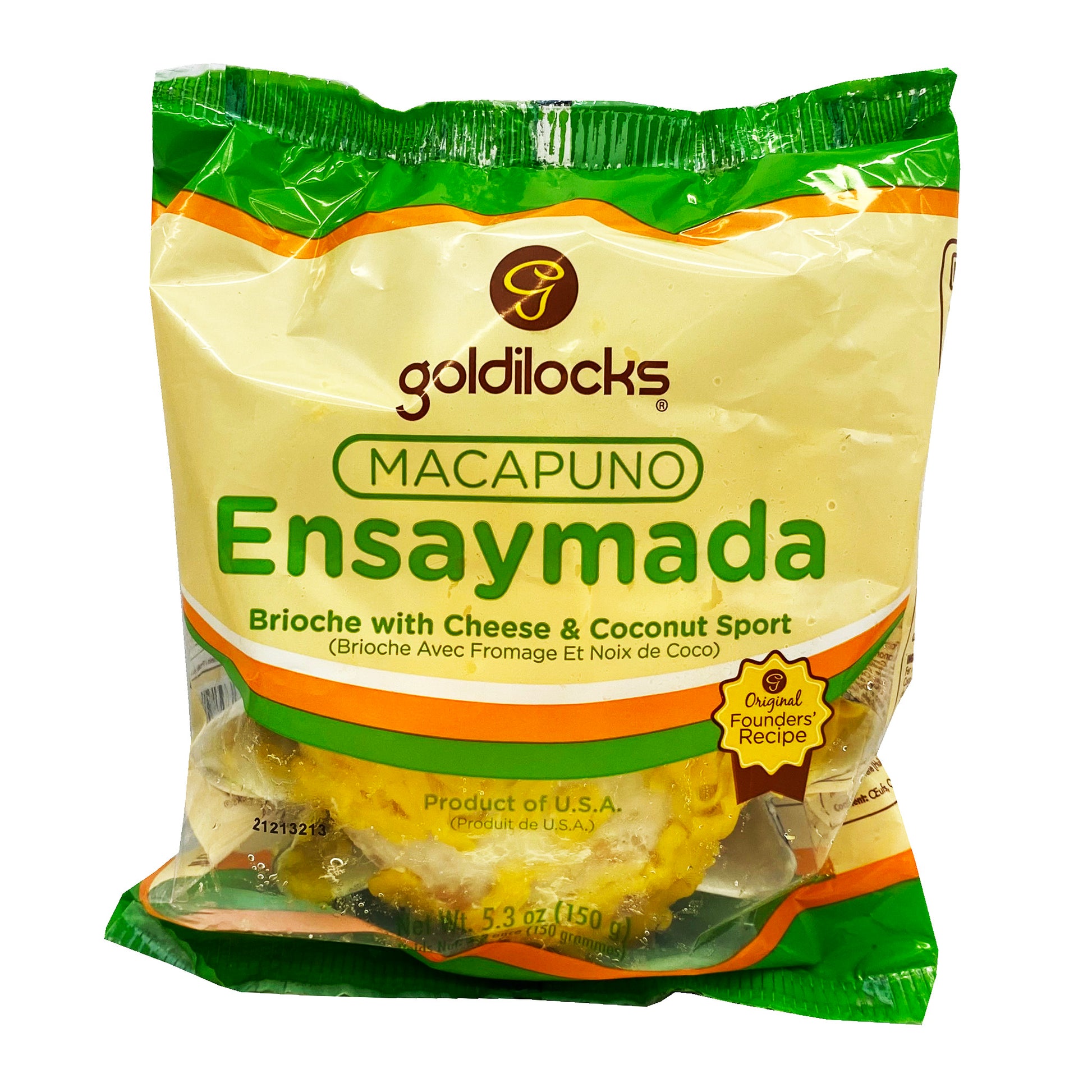 Front graphic image of Goldilocks Ensaymada - Macapuno 5.3oz