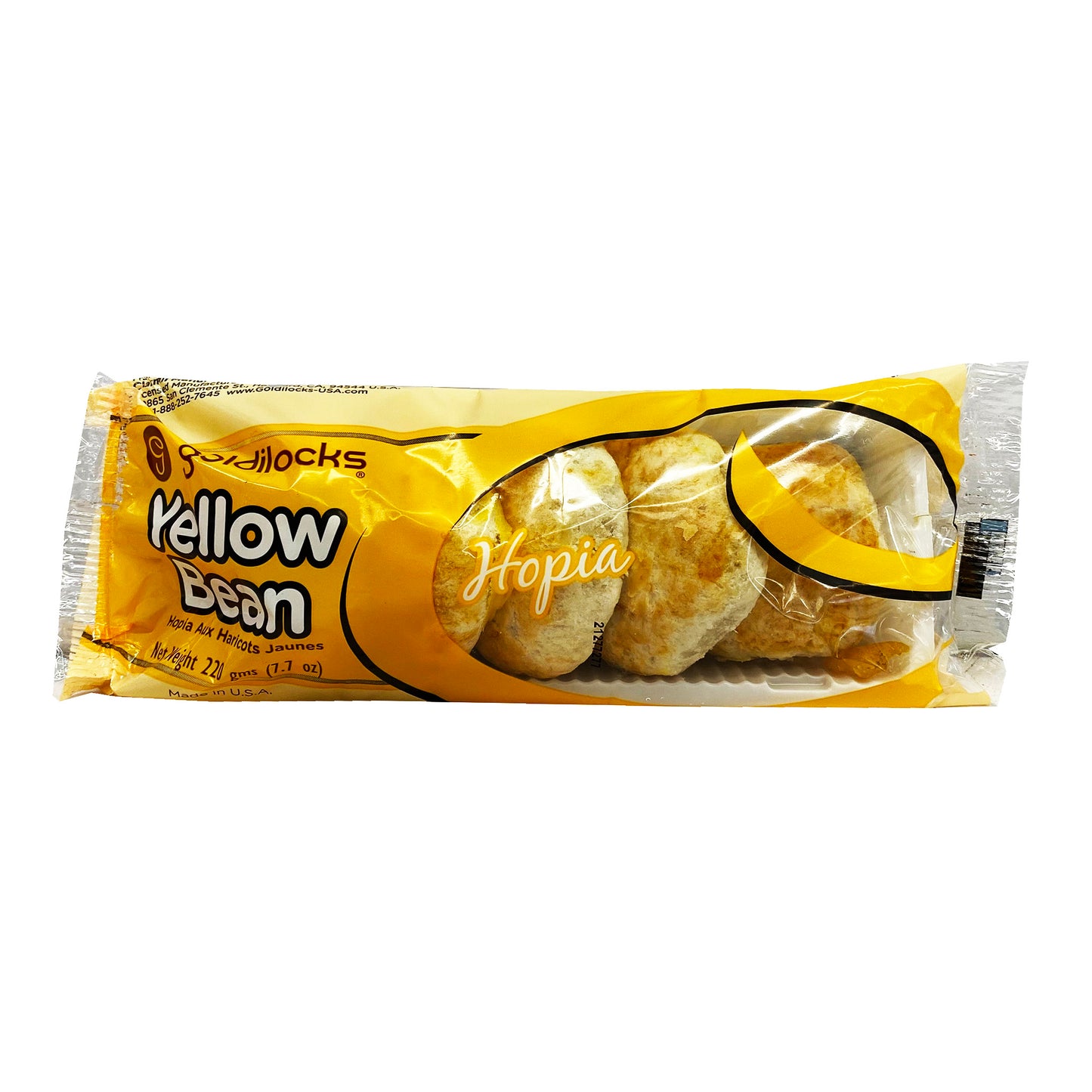 Front graphic image of Goldilocks Hopia - Yellow Bean Flavor 7.7oz