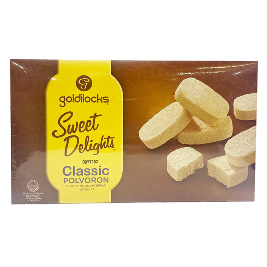 Front graphic image of Goldilocks Sweet Delights Polvoron Classic 10.6oz