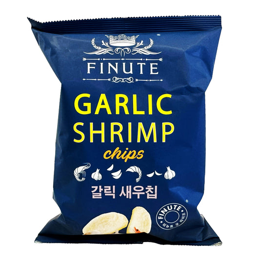 Front graphic image of Good Life Finute Garlic Flavor Shrimp Chips 2.89oz (82g)