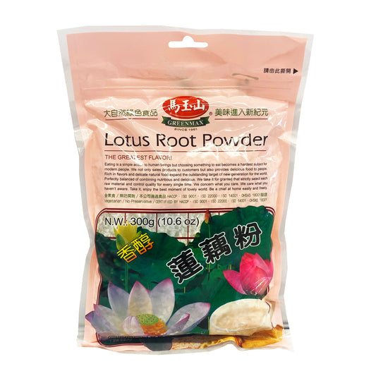 Front graphic image of Greenmax Lotus Root Powder 10.6oz - 马玉山 香醇莲藕粉 10.6oz
