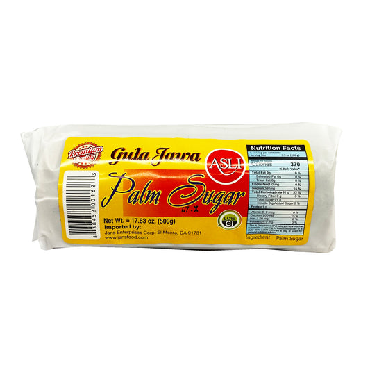 Front graphic image of Gula Jawa Palm Sugar 17.63oz
