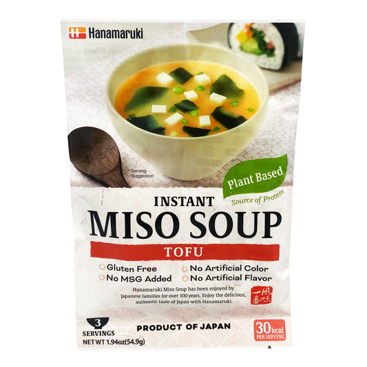 Front graphic image of Hanamaruki Instant Miso Soup - Tofu 1.94oz (54.9g)