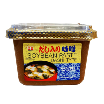Front graphic image of Hanamaruki Soybean Paste - Dashi Type 17.6oz (500g)