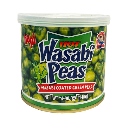 Front graphic image of Hapi Peas - Hot Wasabi 4.9oz