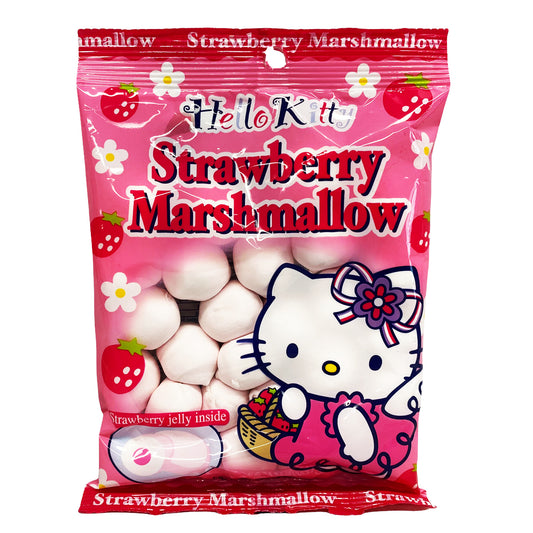 Front graphic image of Hello Kitty Marshmallow - Strawberry 3.1oz (90g)