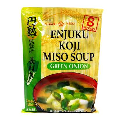 Front graphic image of Hikari Miso Enjuku Miso Soup with Green Onion 5.4oz