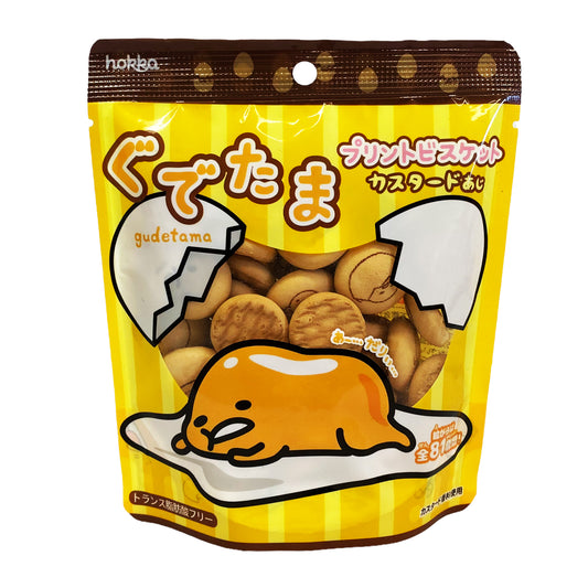 Front graphic image of Hokka Hokuriku Gudetama Pudding Biscuit 1.58oz (45g)