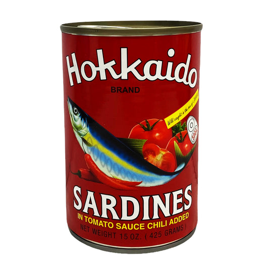 Front graphic image of Hokkaido Sardines In Tomato Sauce With Chili 15oz (425g)