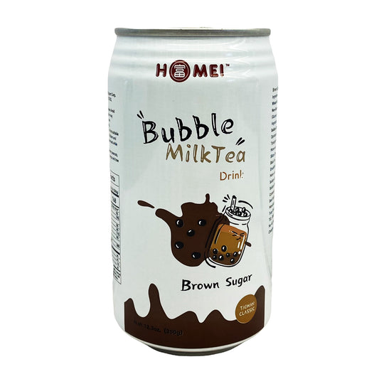 Front graphic image of Homei Brown Sugar Bubble Milk Tea Drink 12.3oz (350g) - 富牌 黑糖珍珠奶茶 12.3oz (350g)