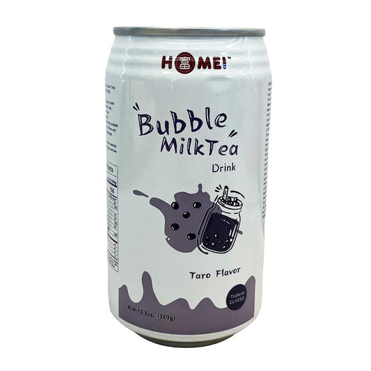 Front graphic view of Homei Taro Bubble Milk Tea Drink 12.3oz (350g)