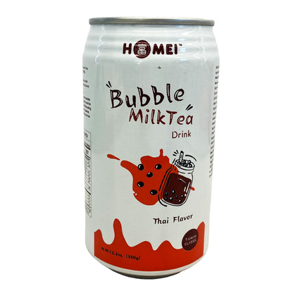 Front graphic view of Homei Thai Bubble Milk Tea Drink 12.3oz (350g)