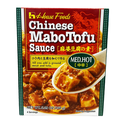 Front graphic image of House Foods Chinese Mabo Tofu Sauce - Medium Hot Flavor 5.29oz - 好侍 麻婆豆腐 - 中辣 5.29oz