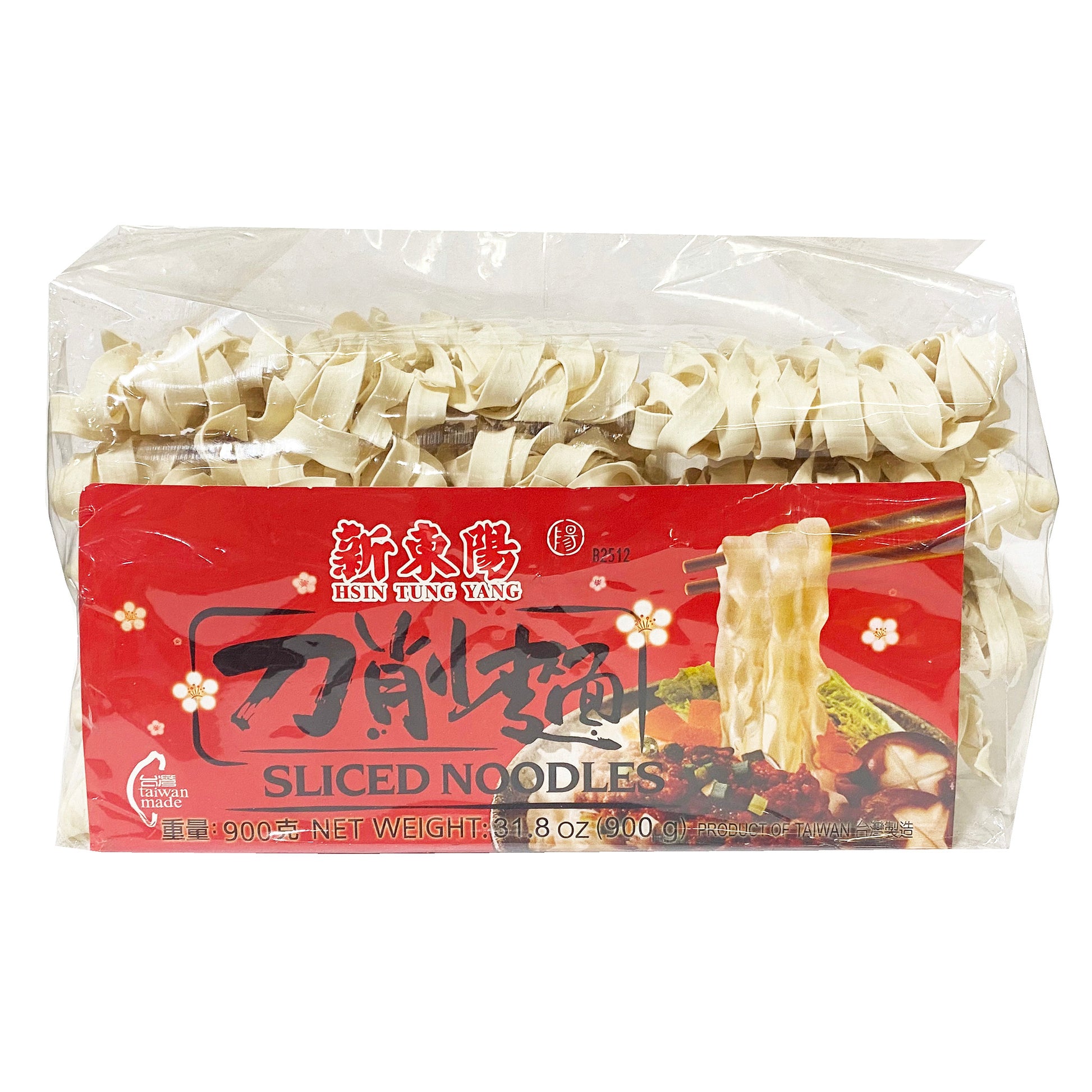 Front graphic image of Hsin Tung Yang Sliced Noodles 31.8oz