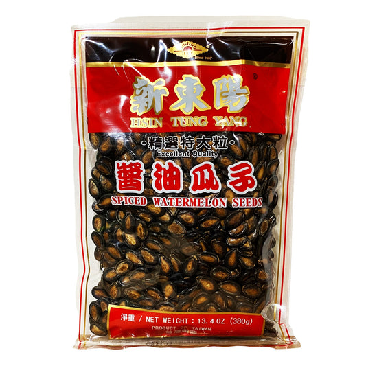 Front graphic image of Hsin Tung Yang Spiced Watermelon Seeds 13.4oz - 新东阳 酱油瓜子 13.4oz