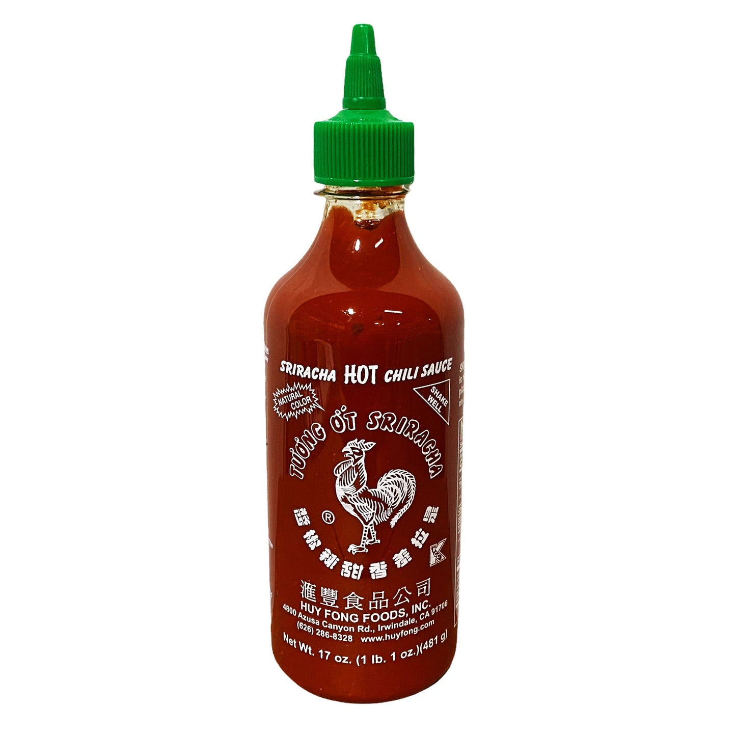 Front graphic image of Huy Fong Sriracha Chili Sauce 17oz
