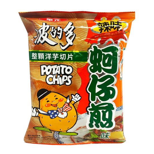 Front graphic image of Hwa Yuan Potato Chips - Spicy Oyster Omelet Flavor 1.51oz - 华元 波的多 辣味蚵仔煎洋芋片 1.51oz