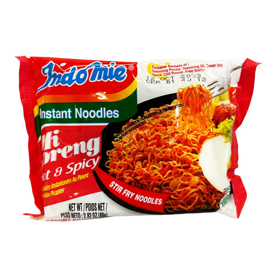 Front graphic image of Indomie Stir Fry Instant Noodles - Hot & Spicy Flavor 2.82oz